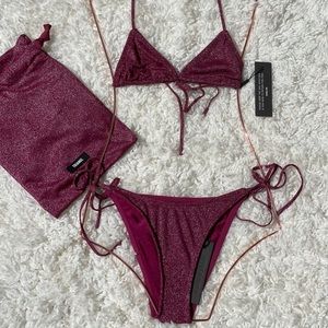TRIANGL BIKINI STEVIE GRAPE SPARKLE S - NWT!